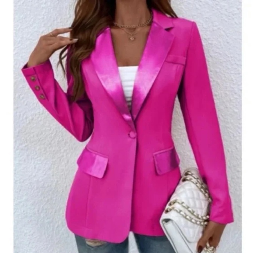Classic Button Work Jacket Coat Blazer - Picture 3 of 15